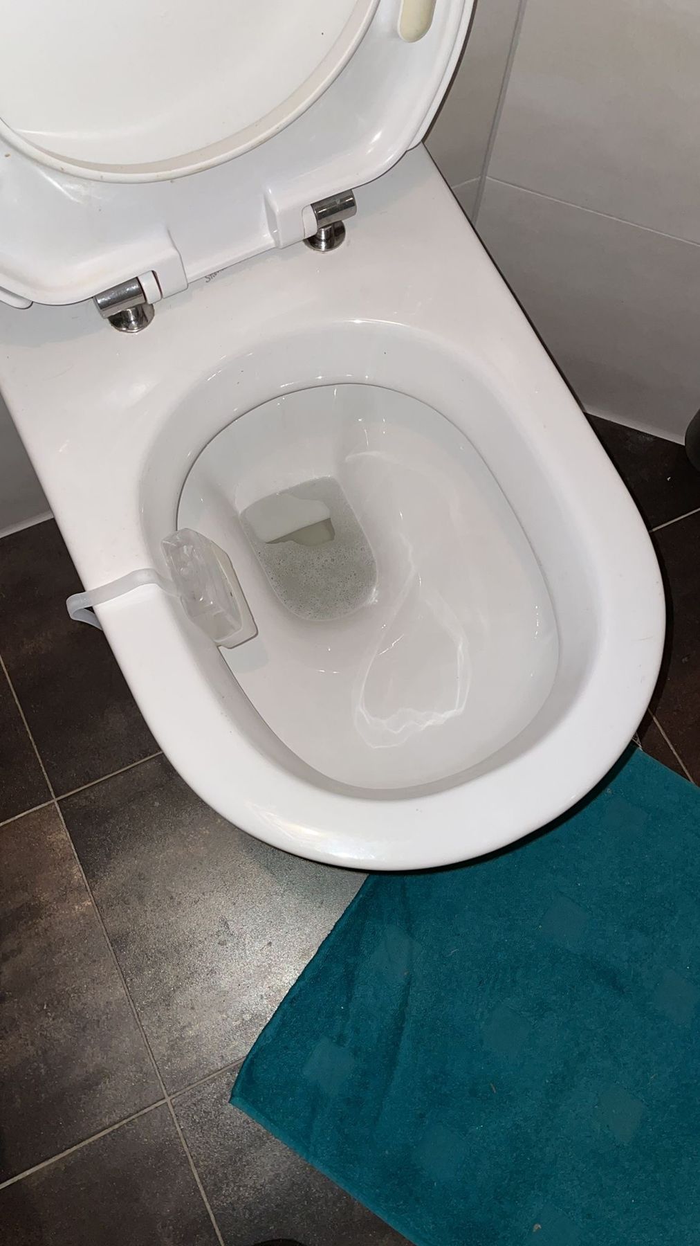 Gereinigtes WC im Neubau